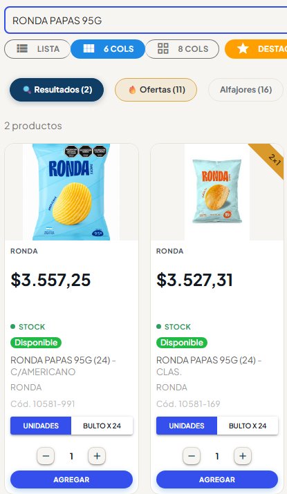 Producto con promoción 2x1 junto a su versión sin promoción en el catálogo